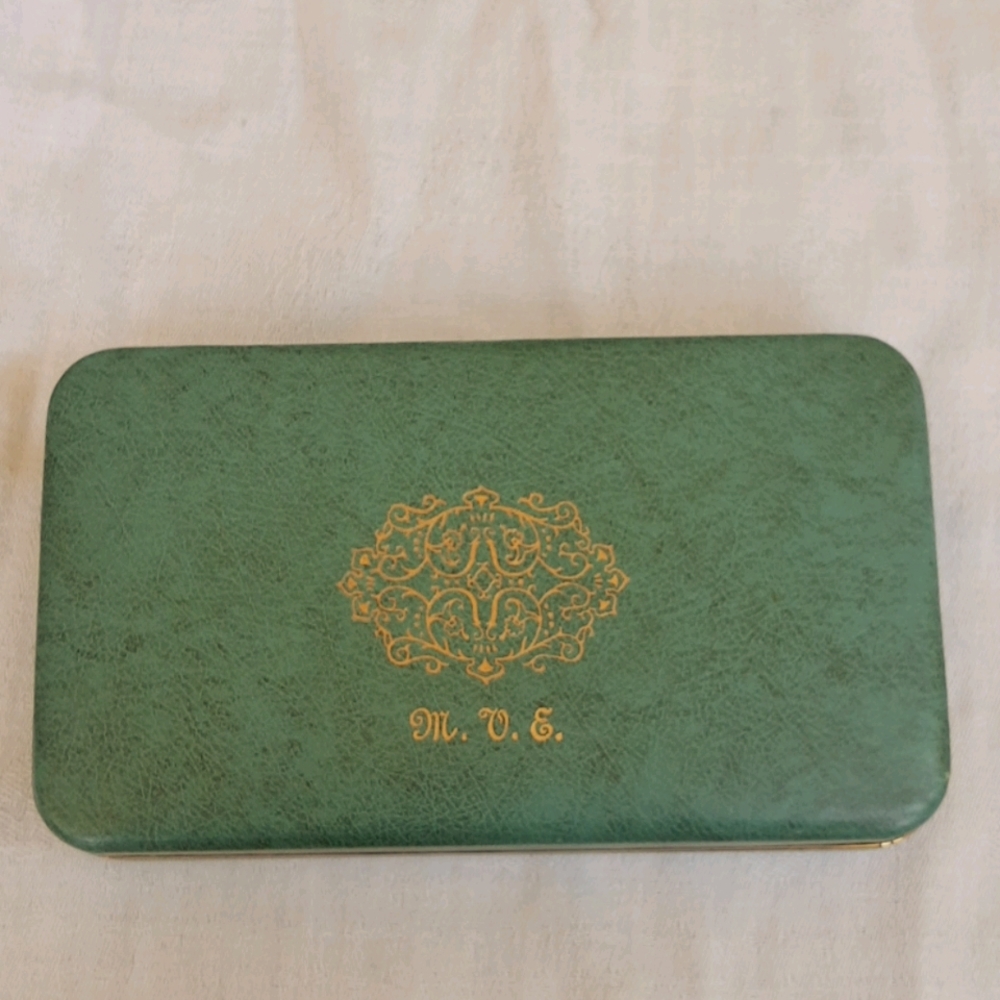 Farrington Velvet and Texol Jewelry Box Turquoise